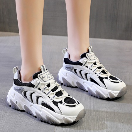 Women's Shoes Round Toe Sports Casual Shoes Breathable Thick Bottom Climax Shoes Women